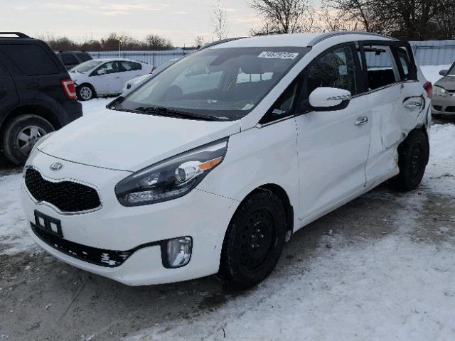 KNAHU8A36E7015113 - 2014 KIA RONDO WHITE photo 2