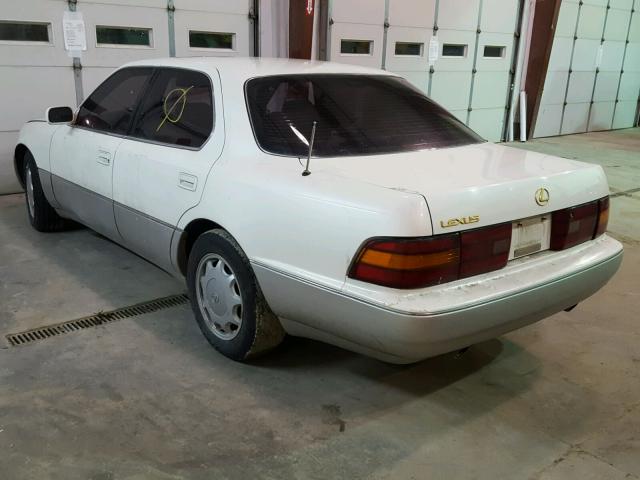 JT8UF11E1P0184177 - 1993 LEXUS LS 400 WHITE photo 3