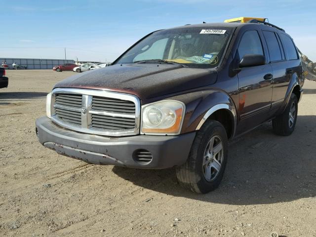 1D4HB48N55F549740 - 2005 DODGE DURANGO SL BURGUNDY photo 2