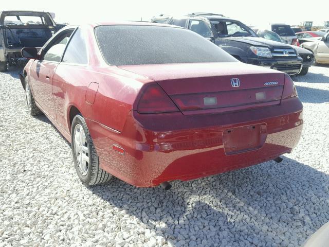 1HGCG22542A017945 - 2002 HONDA ACCORD EX RED photo 3