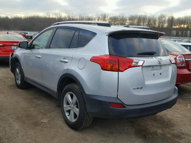 JTMRFREV1EJ012853 - 2014 TOYOTA RAV4 XLE SILVER photo 3