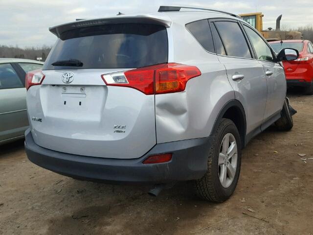 JTMRFREV1EJ012853 - 2014 TOYOTA RAV4 XLE SILVER photo 4