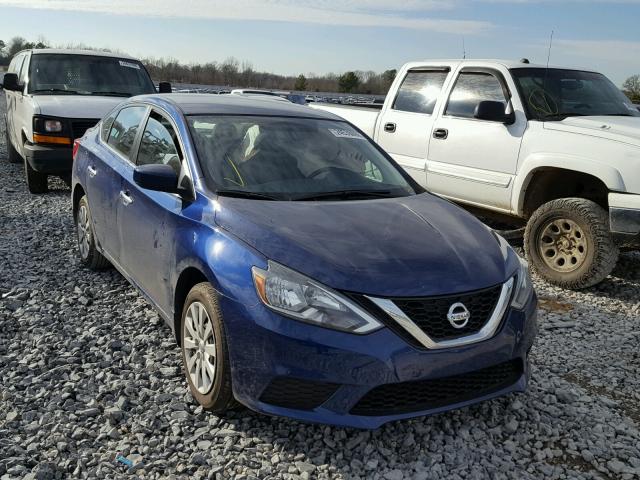 3N1AB7APXHY385767 - 2017 NISSAN SENTRA S BLUE photo 1