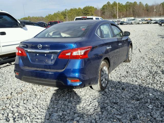 3N1AB7APXHY385767 - 2017 NISSAN SENTRA S BLUE photo 4