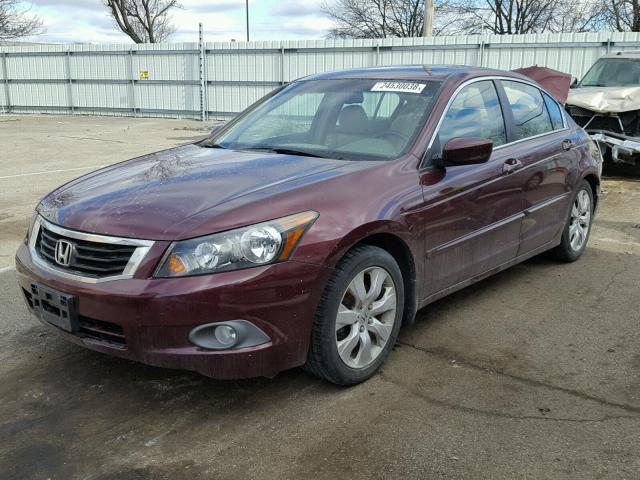 1HGCP26889A108537 - 2009 HONDA ACCORD EXL MAROON photo 2