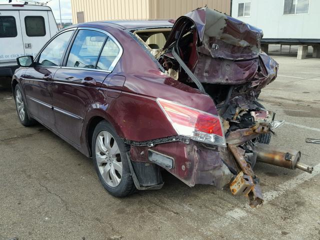 1HGCP26889A108537 - 2009 HONDA ACCORD EXL MAROON photo 3