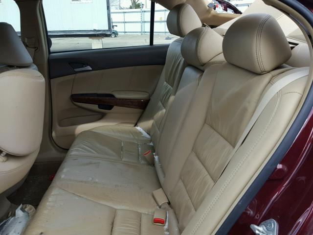 1HGCP26889A108537 - 2009 HONDA ACCORD EXL MAROON photo 6