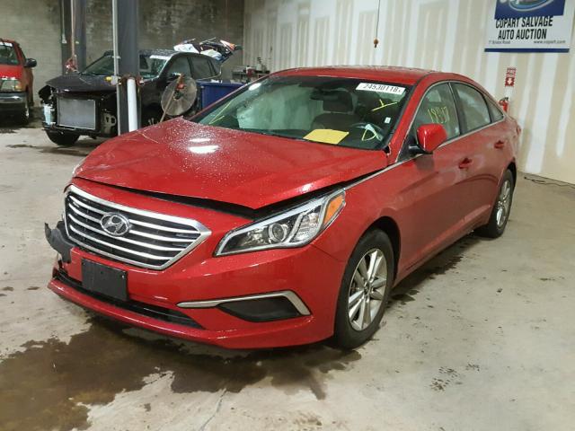 5NPE24AF9HH517841 - 2017 HYUNDAI SONATA SE MAROON photo 2