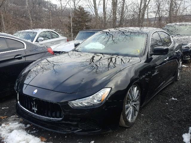 ZAM57XSAXG1173878 - 2016 MASERATI GHIBLI BLACK photo 2