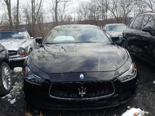 ZAM57XSAXG1173878 - 2016 MASERATI GHIBLI BLACK photo 9