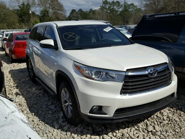 5TDZKRFH8FS096081 - 2015 TOYOTA HIGHLANDER WHITE photo 1