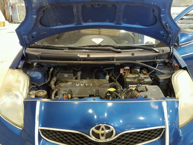 JTDJT4K33A5288837 - 2010 TOYOTA YARIS BLUE photo 7