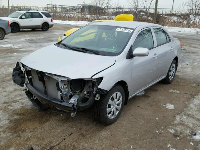 2T1BU4EE0AC479004 - 2010 TOYOTA COROLLA BA SILVER photo 2