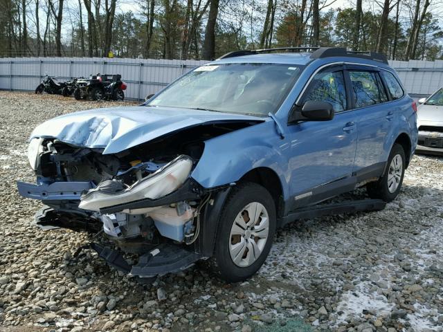 4S4BRBAC7A3326019 - 2010 SUBARU OUTBACK 2. BLUE photo 2