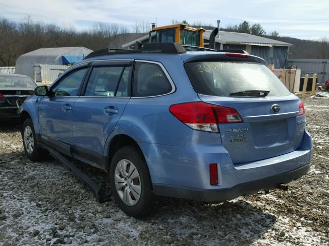 4S4BRBAC7A3326019 - 2010 SUBARU OUTBACK 2. BLUE photo 3