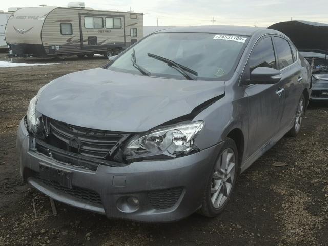 3N1AB7AP0FY321072 - 2015 NISSAN SENTRA S GRAY photo 2