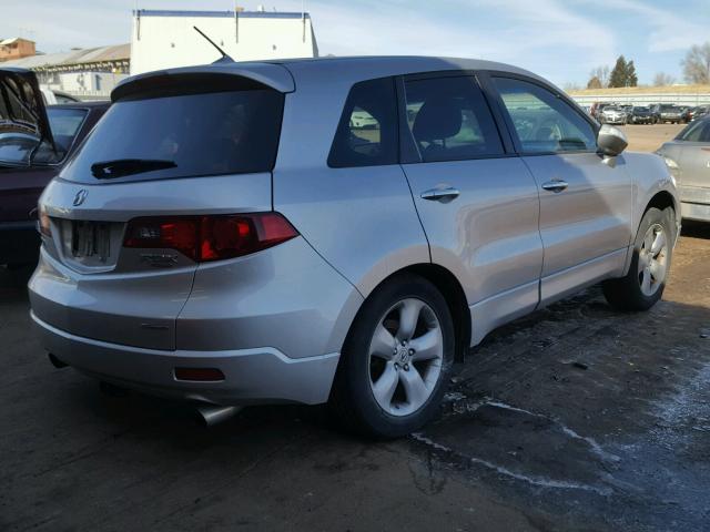 5J8TB18527A005218 - 2007 ACURA RDX TECHNO SILVER photo 4