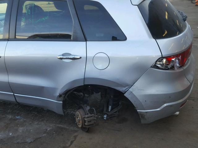 5J8TB18527A005218 - 2007 ACURA RDX TECHNO SILVER photo 9