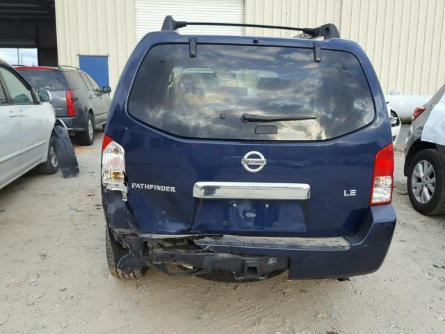 5N1AR18U36C654873 - 2006 NISSAN PATHFINDER BLUE photo 9