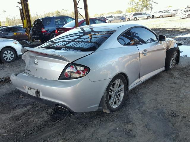 KMHHM66D58U265355 - 2008 HYUNDAI TIBURON GS SILVER photo 4