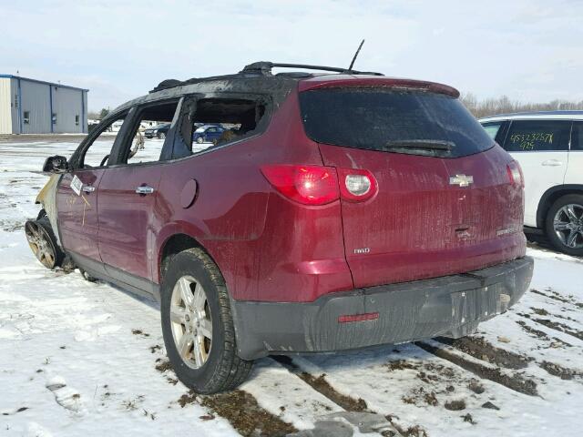 1GNLVFED3AJ219244 - 2010 CHEVROLET TRAVERSE L MAROON photo 3