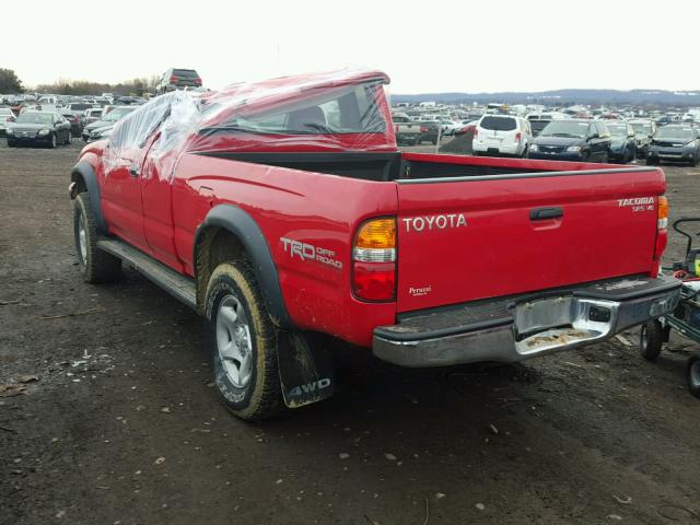 5TEWN72N94Z454640 - 2004 TOYOTA TACOMA XTR RED photo 3