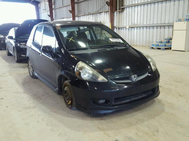 JHMGD38667S033367 - 2007 HONDA FIT S BLACK photo 1