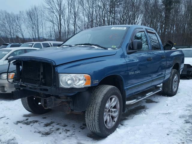 1D7HU18D85S175182 - 2005 DODGE RAM 1500 S BLUE photo 2