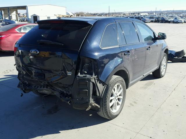 2FMDK48C89BA72735 - 2009 FORD EDGE SEL BLUE photo 4