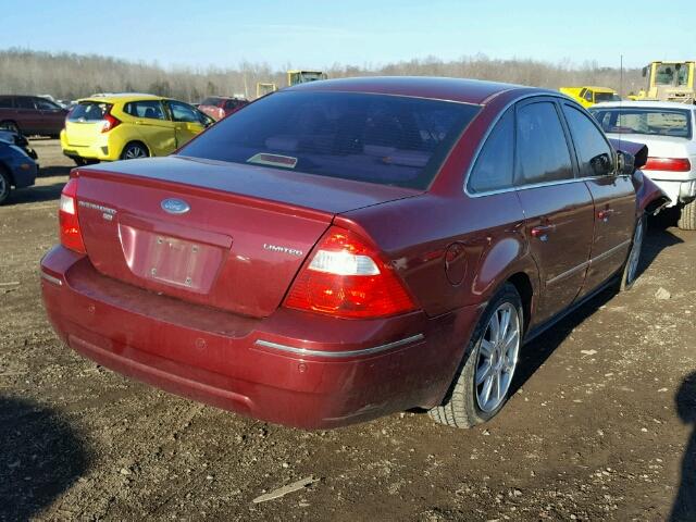 1FAFP28176G107034 - 2006 FORD FIVE HUNDR RED photo 4