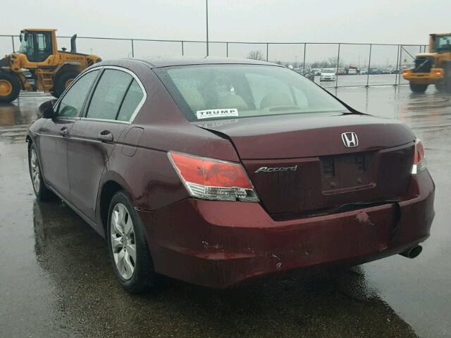 1HGCP26709A116185 - 2009 HONDA ACCORD EX MAROON photo 3