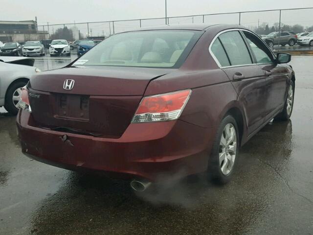 1HGCP26709A116185 - 2009 HONDA ACCORD EX MAROON photo 4