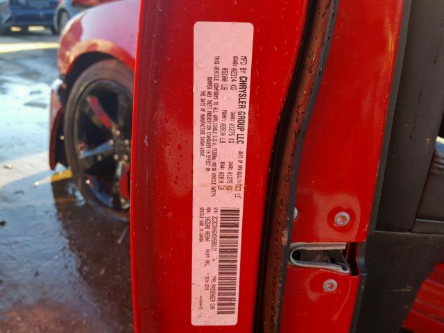 2C3CDXHGXDH588121 - 2013 DODGE CHARGER SX RED photo 10