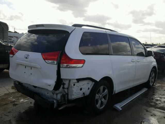 5TDKK3DC8BS159941 - 2011 TOYOTA SIENNA LE WHITE photo 4