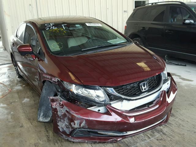 19XFB2F80EE017344 - 2014 HONDA CIVIC EX BURGUNDY photo 1