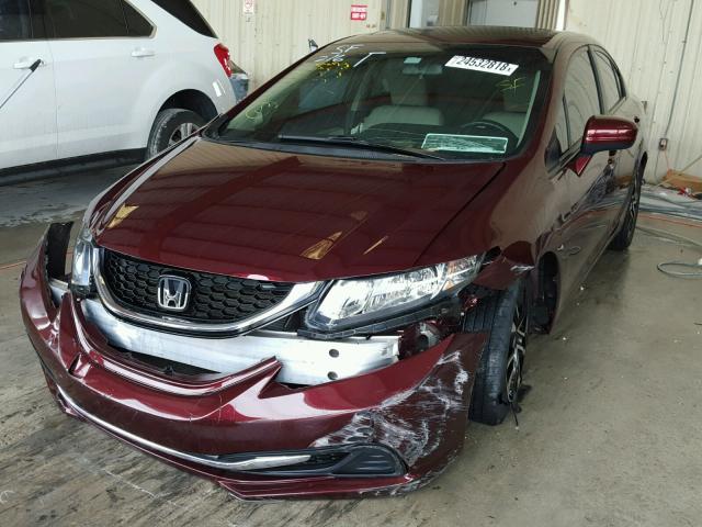 19XFB2F80EE017344 - 2014 HONDA CIVIC EX Bordo foto 2