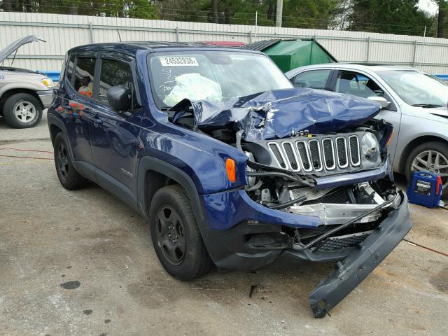 ZACCJAAT6GPD08433 - 2016 JEEP RENEGADE S BLUE photo 1