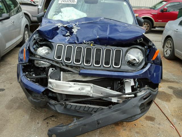 ZACCJAAT6GPD08433 - 2016 JEEP RENEGADE S BLUE photo 9