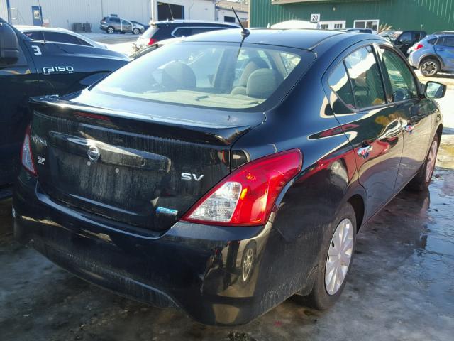 3N1CN7AP3FL943954 - 2015 NISSAN VERSA S BLACK photo 4