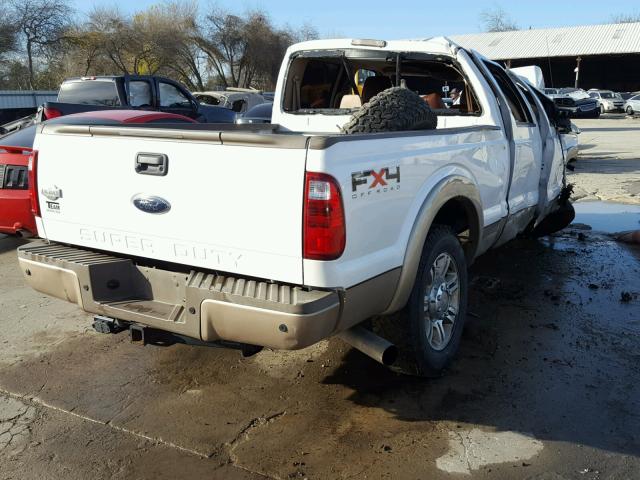 1FT7W2BT2BEA84537 - 2011 FORD F250 SUPER WHITE photo 4