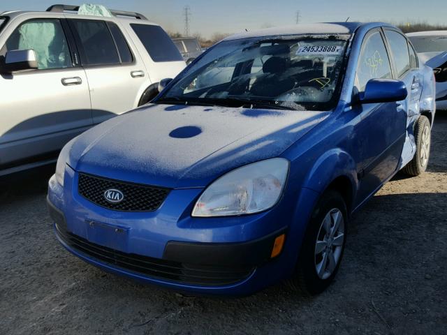 KNADE123886431675 - 2008 KIA RIO BASE BLUE photo 2