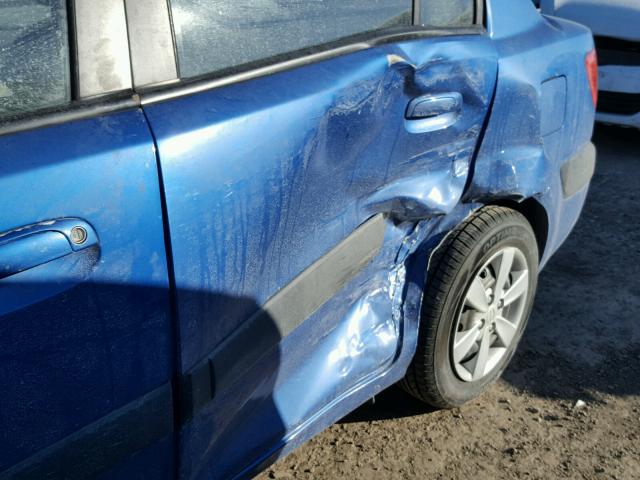 KNADE123886431675 - 2008 KIA RIO BASE BLUE photo 9