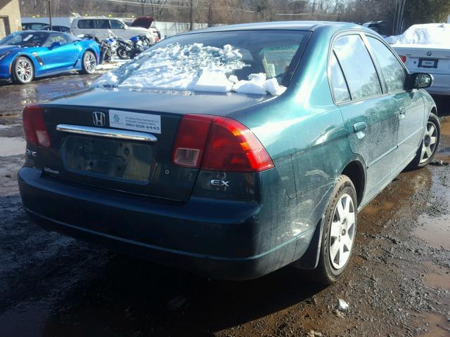 2HGES26782H513660 - 2002 HONDA CIVIC EX GREEN photo 4