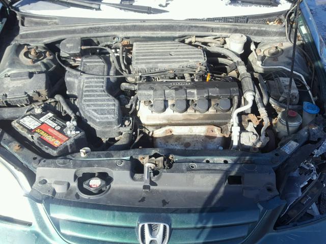 2HGES26782H513660 - 2002 HONDA CIVIC EX მწვანე ფოტო 7