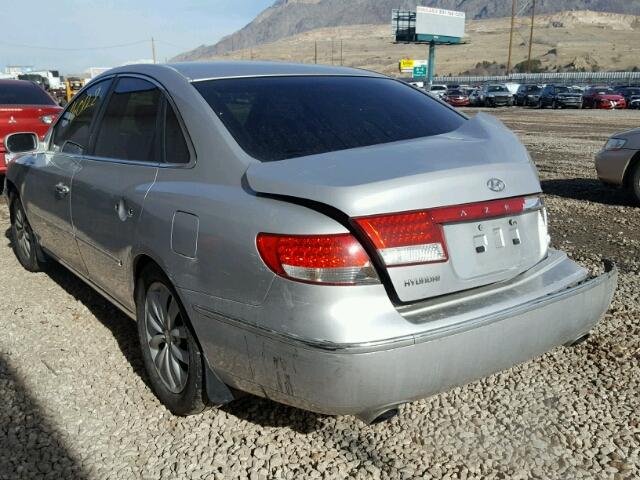 KMHFC46F76A054088 - 2006 HYUNDAI AZERA SE SILVER photo 3