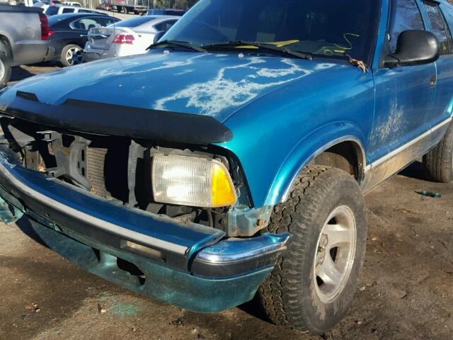 1GNDT13W9SK143879 - 1995 CHEVROLET BLAZER GREEN photo 10