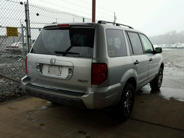 5FNYF18575B031147 - 2005 HONDA PILOT EXL SILVER photo 4