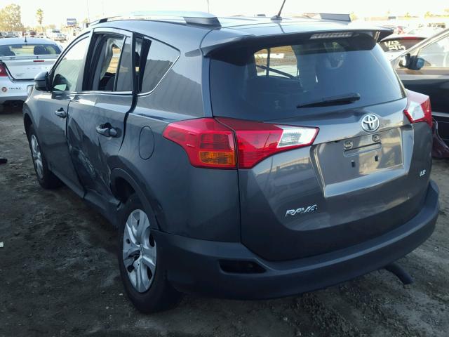 JTMZFREV5EJ023595 - 2014 TOYOTA RAV4 LE GRAY photo 3