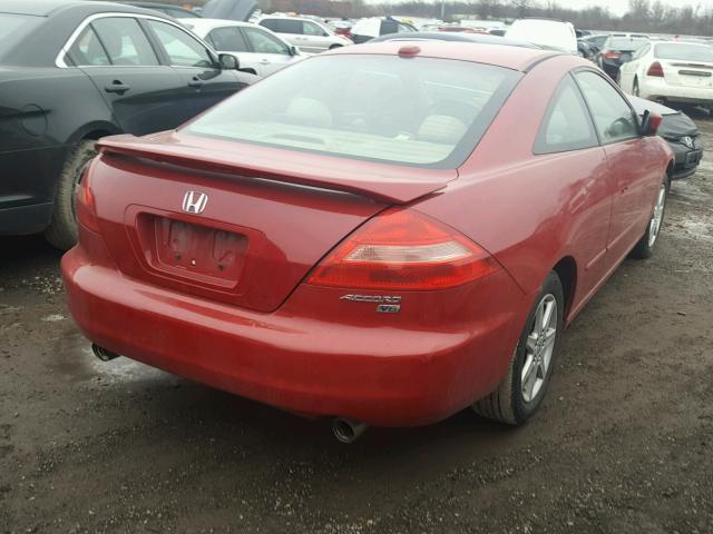 1HGCM82644A021517 - 2004 HONDA ACCORD EX RED photo 4