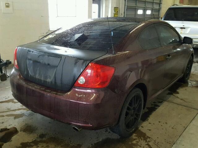 JTKDE177X70220499 - 2007 TOYOTA SCION TC BURGUNDY photo 4